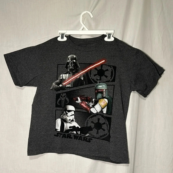 Boys Star Wars Darth Vader Boba Fett Stormtrooper Glow in The Dark size small - Picture 1 of 4